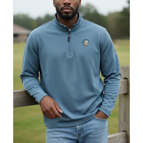 Greg Norman Mens Blue Long Sleeve Pullover Jacket Size XL - Picture 1 of 12